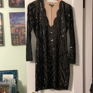EXPRESS BLACK SEQUIN DRESS